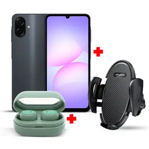 SMARTPHONE GALAXY A07 6+128GB BLACK SAMSUNG + SUPPORT TELEPHONIQUE X38 AWEI + TWS EARBUDS DB-25004 FUNWAY