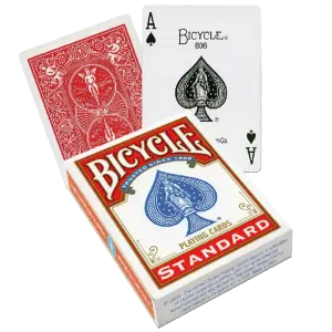 Jeu de 54 Cartes Poker Standard Dos Rouge - Bicycle