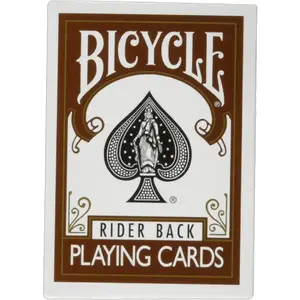 Jeu de 54 Cartes Poker Rider Back Dos marron - Bicycle
