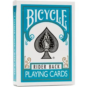Jeu de 54 Cartes Poker Rider Back Dos Turquoise - Bicycle