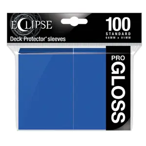 100 pochettes Eclipse Gloss Format Standard Bleu - Ultra Pro
