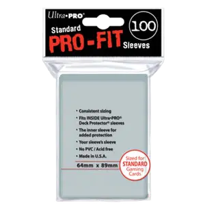 100 sous-pochettes Pro-Fit Transparent - Ultra Pro