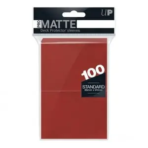 100 pochettes Pro-Matte Format Standard Rouge - Ultra Pro