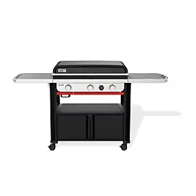Plancha gaz noir Weber 76 cm sur chariot