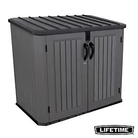 Coffre de jardin résine 1380 L, L.146 x l.94 x H.128 cm, gris, Lifetime 60350