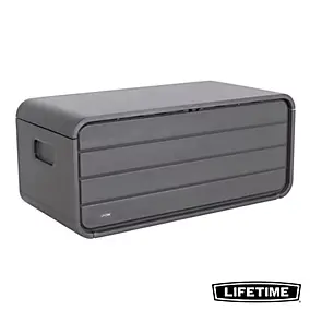 Coffre de jardin polypropylène 515 L, L.147 x l.72 x H.64,5 cm, gris, Lifetime 60431E