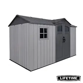 Abri de jardin 60493 en résine gris Stormdust surface totale 7,24m² Lifetime