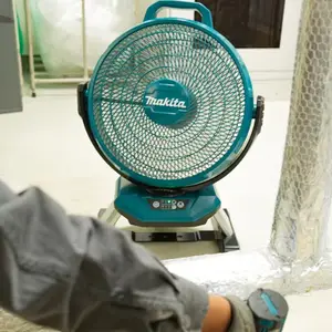 Ventilateur 18 V batterie et secteur, 3 vitesses, oscillation 180°
