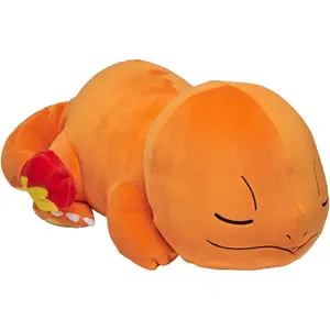 Peluche Salamèche yeux fermés 45 cm - Pokémon