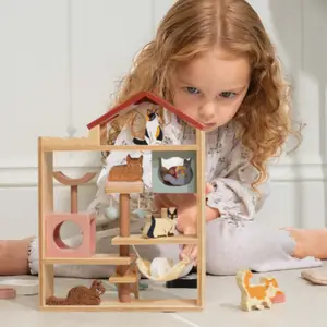 Hôtel pour chats en bois