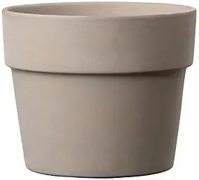Cache-pot rond terre cuite Perfetto Grafite ø15,2 x h.13 cm
