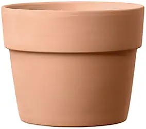 Cache pot rond terre cuite Perfetto White ø13 x h.11,6 cm