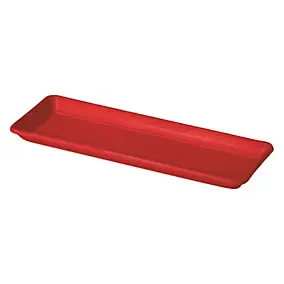 Plateau Day R plastique rouge 50 cm Deroma