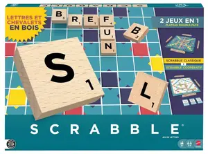 Scrabble - 2 jeux en 1 - En Bois