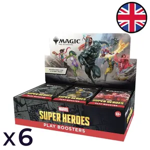 Lot de 6 boites de 30 boosters de jeu Marvel Super Heroes - Magic EN