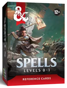 Donjons & Dragons 5e Ed 2024 - Cartes de référence de Sorts - Niveaux 0-1 VO