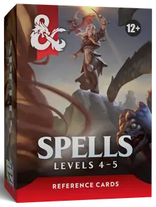 Donjons & Dragons 5e Ed 2024 - Cartes de référence de Sorts - Niveaux 4-5 VO