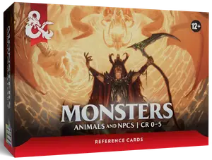 Donjons & Dragons 5e Ed 2024 - Cartes de référence de Monstres - Animaux et PNJ VO