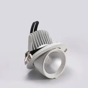 Spot LED Rond Encastrable Orientable BLANC 12W - Blanc Neutre 4000K - 5500K