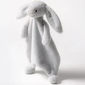 Doudou plat Bashful Lapin Silver (20 cm)