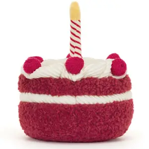 Peluche Amuseable Gâteau d'anniversaire Cerise (13 cm)