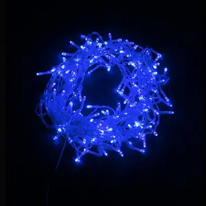 Guirlande LED Rideaux 320LED 220V 3m IP44 8 modes - Bleu
