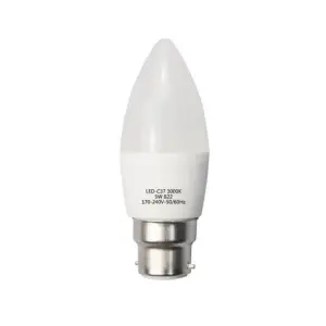 Ampoule LED B22 6W 220V C37 180° - Blanc Froid 6000K - 8000K
