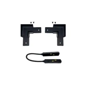 Connecteur Angle 90° pour Rail Magnétique en Saillie Noir + Connecteur Souple