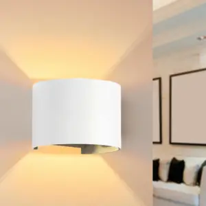Applique Murale Blanche LED 6W IP54 Rond - Blanc Neutre 4000K - 5500K