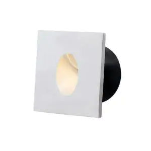 Balise LED Encastrable Carrée 3W 220V 34° Blanche IP20 pour Escaliers - Blanc Neutre 4000K - 5500K
