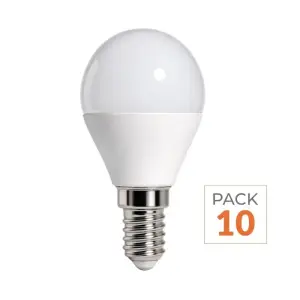 Pack de 10 - Ampoule LED E14 4W 220V G45 240° - Blanc Neutre 4000K - 5500K