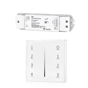Kit Variateur Tactile Monochrome Sans Fil 4 Zones et Dimmer RF