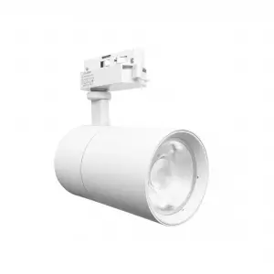 Spot LED sur Rail 30W 80° Compact Monophasé BLANC - Blanc Chaud 2300K - 3500K