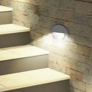 Balise LED Saillie 3W 220V 120° Rond Blanc pour Escalier - Blanc Neutre 4000K - 5500K