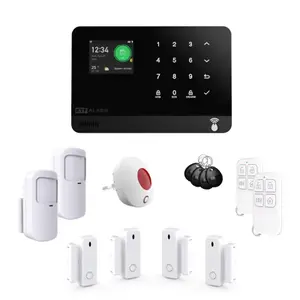 Système d’alarme sans fil connecté WiFi/4G RFID compatible Tuya, Alexa et Google