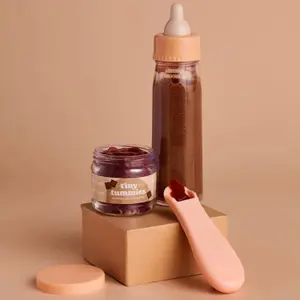 Coffret repas petit pot et biberon magiques pour poupée Chocolat