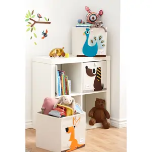 Cube de rangement en tissu Paon