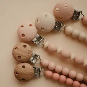 Attache sucette Eva Pale Taupe