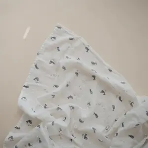 Maxi lange en coton bio Baleine (120 x 120 cm)