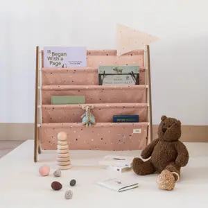Bibliothèque en tissu recyclé Terrazzo argile