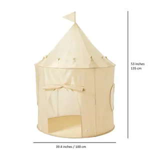 Tente en tissu recyclé Uni crème