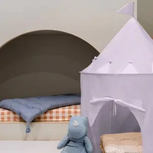 Tente en tissu recyclé Uni mauve