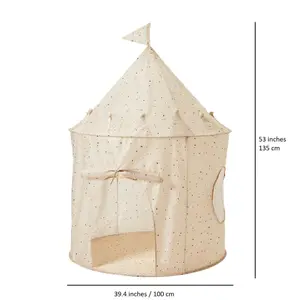 Tente en tissu recyclé Terrazzo crème