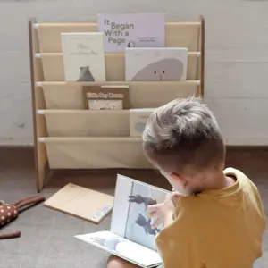 Bibliothèque en tissu recyclé Beige