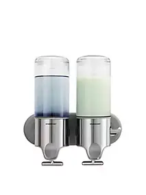 Distributeur double de savon effet brossé Simplehuman
