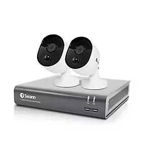 Kit vidéosurveillance intérieur et extérieur - 2 caméras Swann 1080P - 4 canaux - 1 To