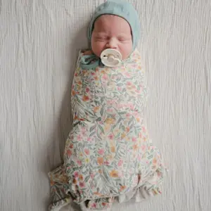 Maxi lange en coton Pastel Blooms (120 x 120 cm)