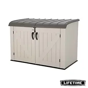 Coffre de jardin résine 2124 L l.191,1 x H.132,2 x P.108 cm, beige, Lifetime 60170