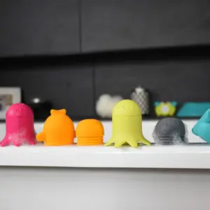 Jouets de bain en silicone Büddies (6 pièces)