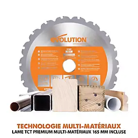 Lame de scie circulaire multi-matériaux Evolution R165TCT-18CS 165mm